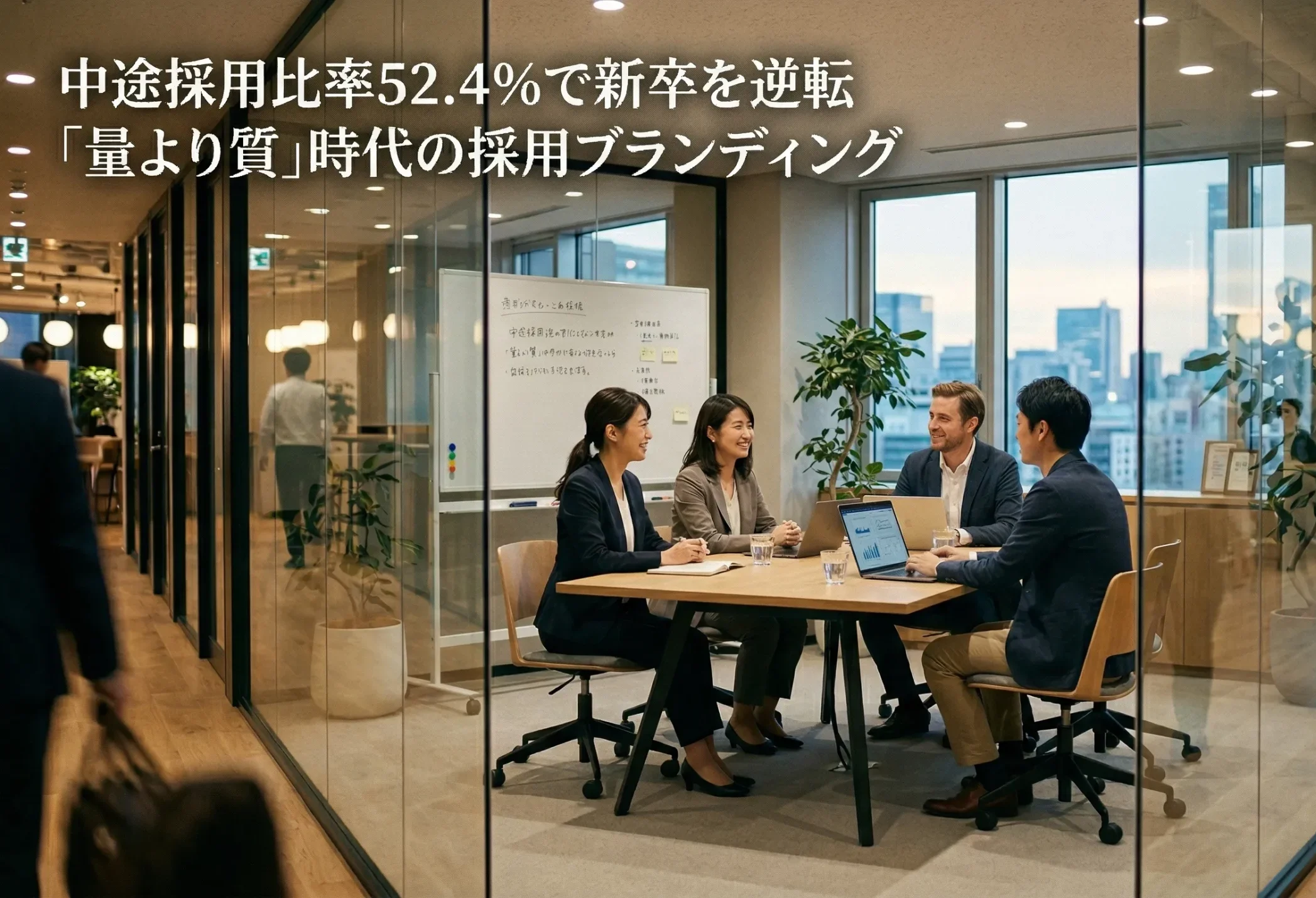 中途採用比率52.4%で新卒を逆転──「量より質」時代の採用ブランディング