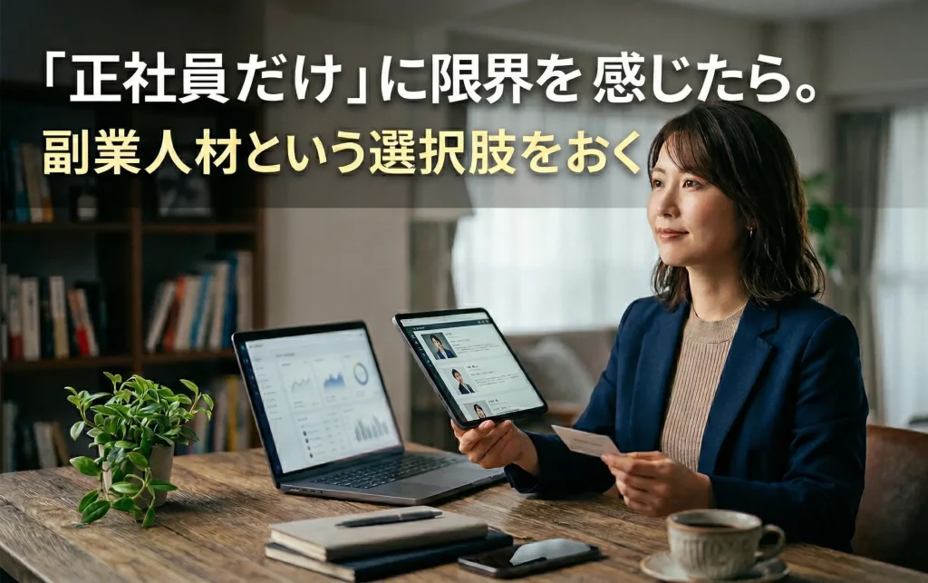 「正社員だけ」に限界を感じたら。副業人材という選択肢を知っておく