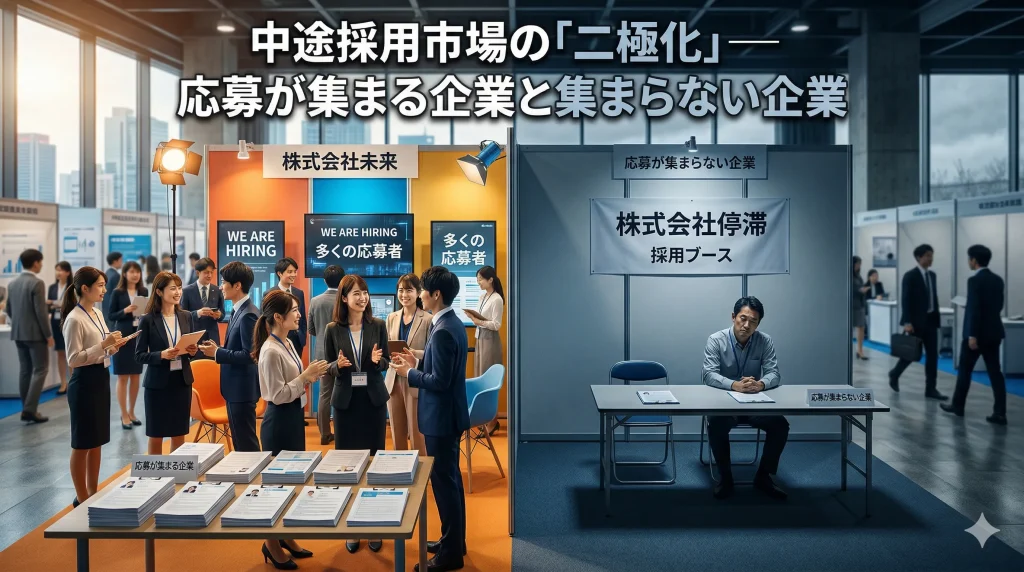 中途採用市場の「二極化」── 応募が集まる企業と集まらない企業