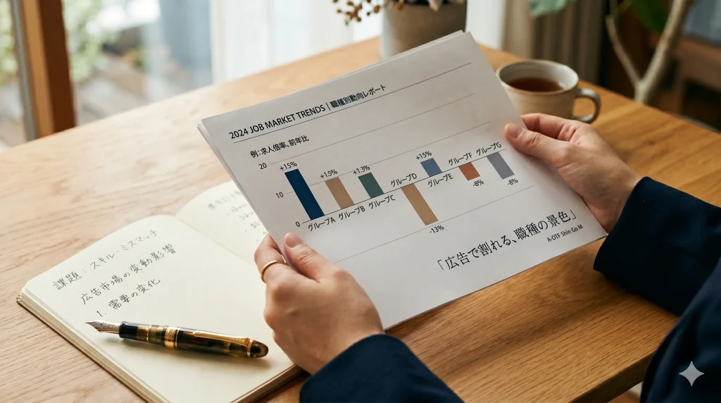 求人広告-14.2%でもIT+23%。3月データに見る職種別の二層構造
