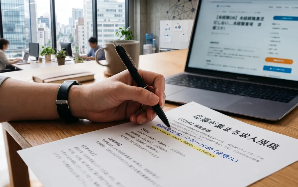 求人原稿が作れない採用担当65%──応募が集まる書き方の4ステップ