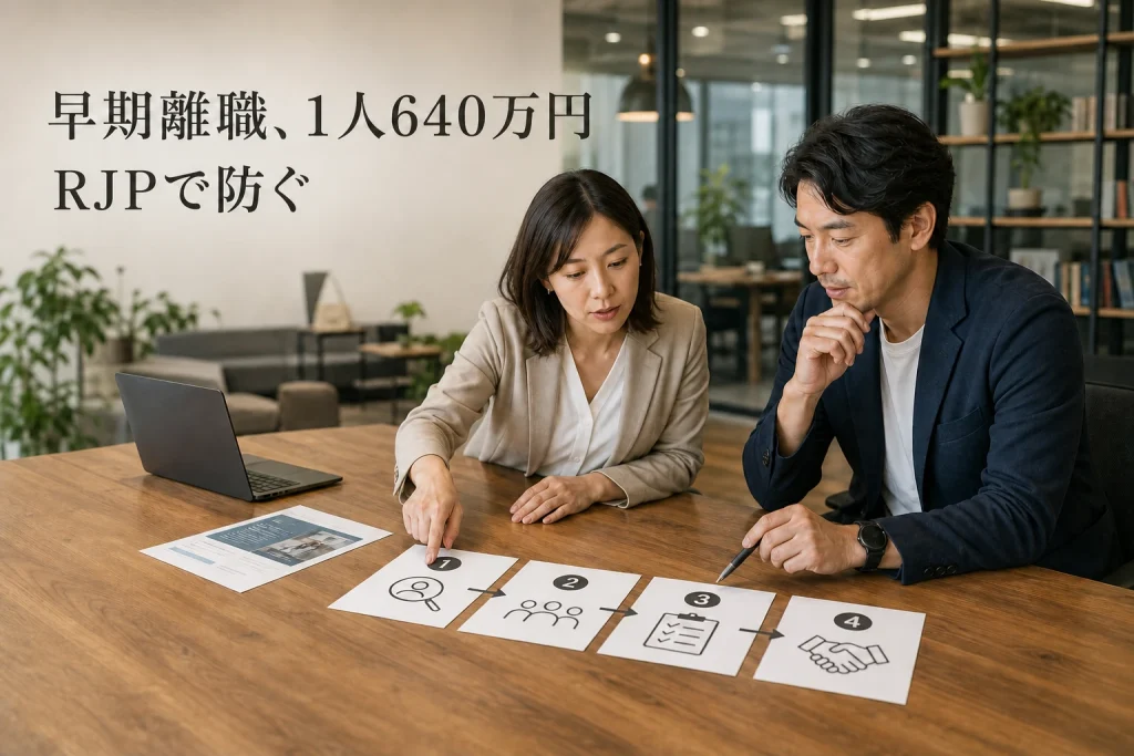 中途採用の早期離職、1人640万円──求人情報の出し方で防ぐ