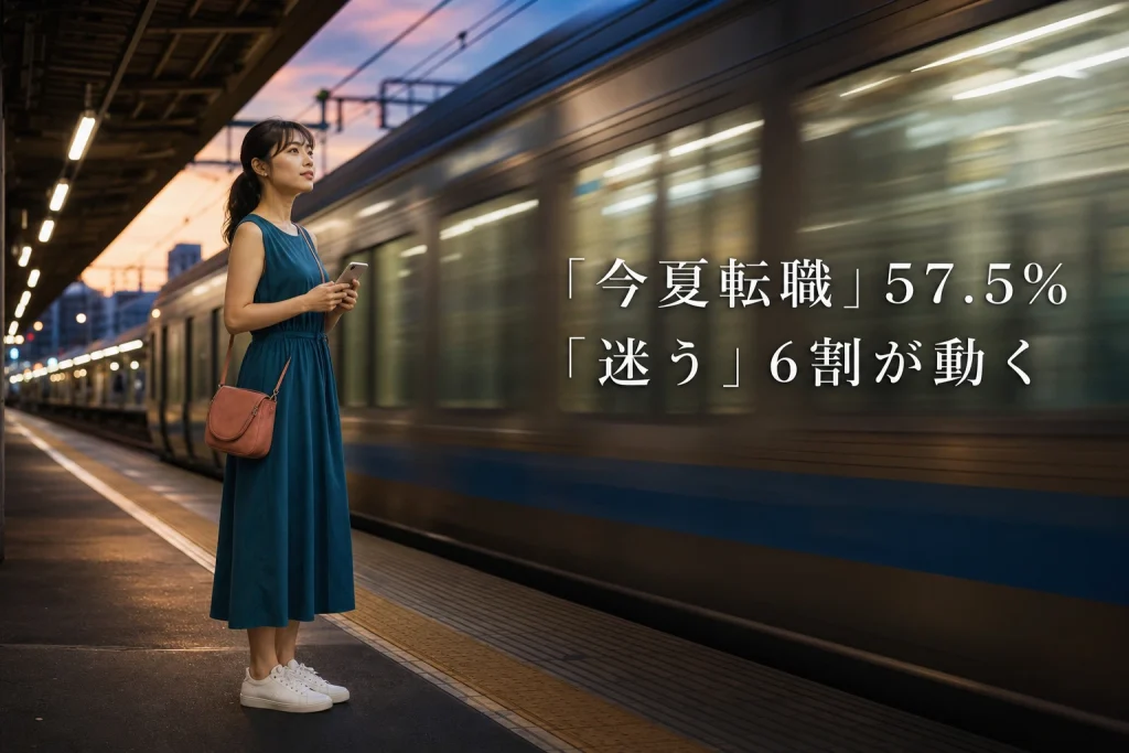 中途採用の8月、”今夏転職”検討57.5%──動くのは”迷っている”6割