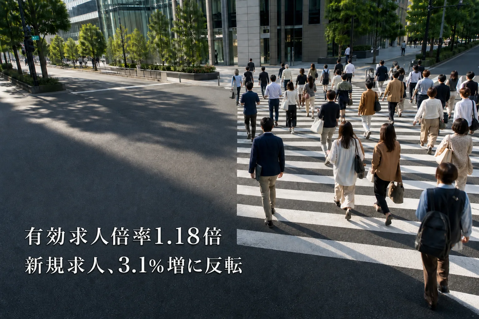 有効求人倍率1.18倍、求職者1人に新規求人2.16件──2026年6月の中途採用