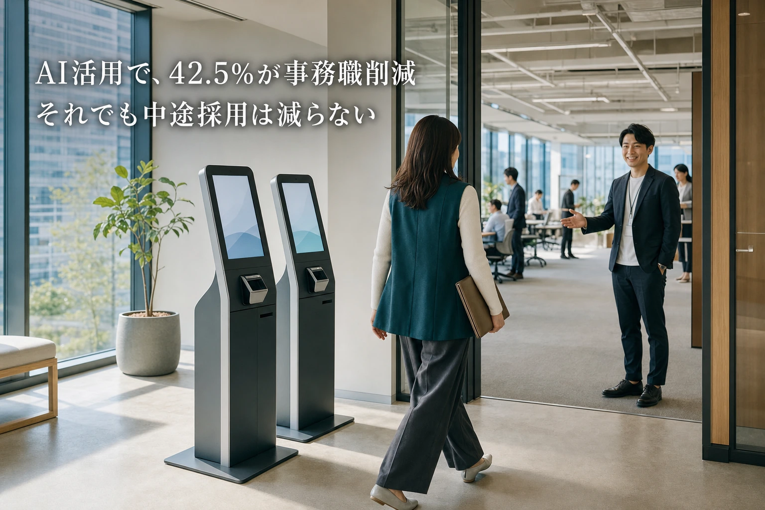 AI活用が進む企業の42.5%が事務職削減──それでも中途採用は減らない理由