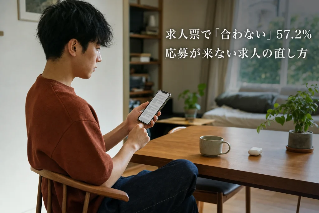 求人票を見て”合わない”、就職・転職経験者の57.2%──応募が来ない求人の直し方