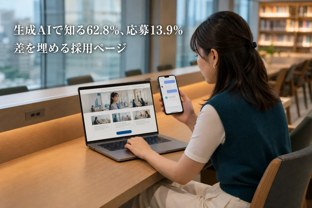 生成AIで会社を知る求職者62.8%──応募13.9%との差を埋める採用ページ