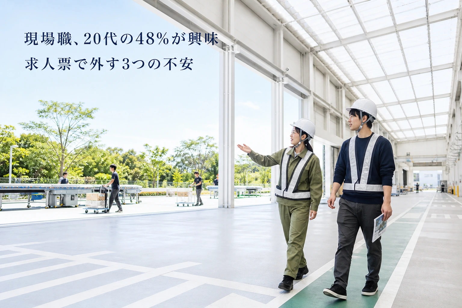 現場職の中途採用、20代の48%が興味あり──求人票で外す3つの不安