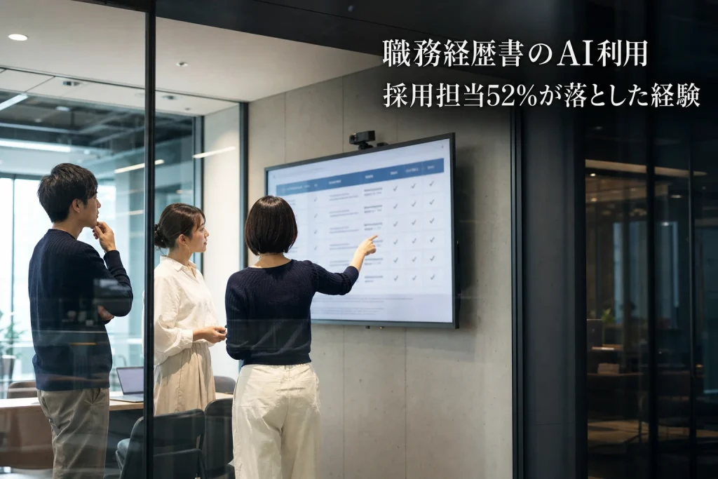 職務経歴書のAI利用、中途採用担当の52%が落とした経験──書類選考の基準づくり