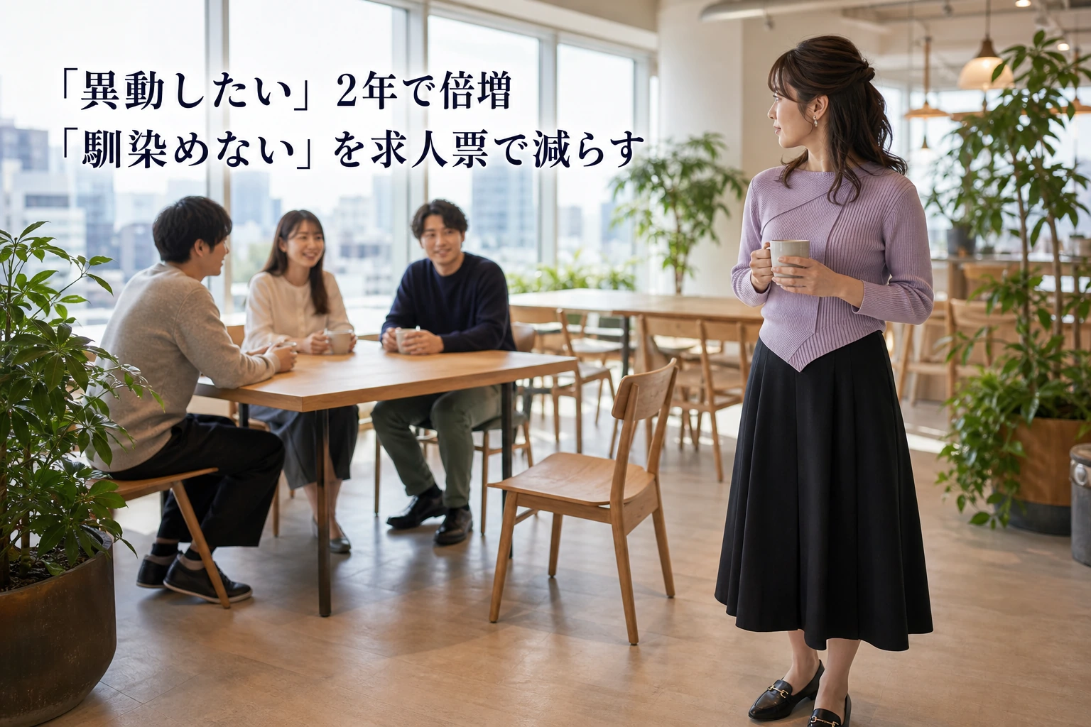 中途入社が馴染めない──2年で倍増した「異動したい」と、求人票で減らせる分