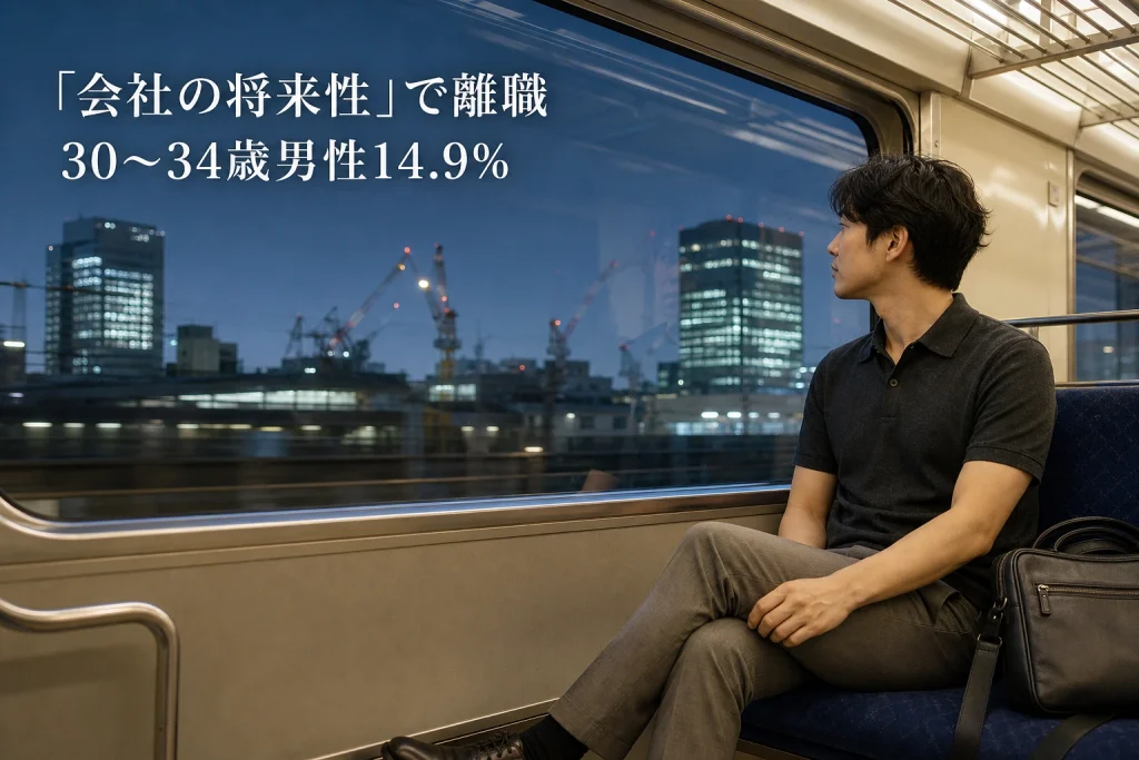 会社の将来性で辞める人が増えている──30〜34歳男性14.9%、求人票に足す一行
