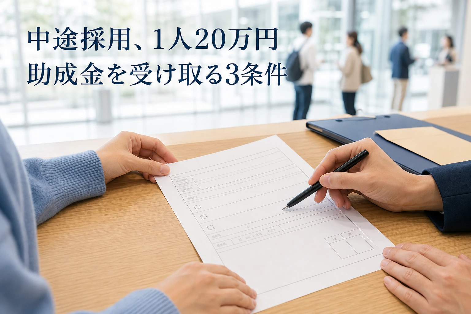 中途採用の助成金は1人20万円──受け取る3条件と、求人票に出るところ