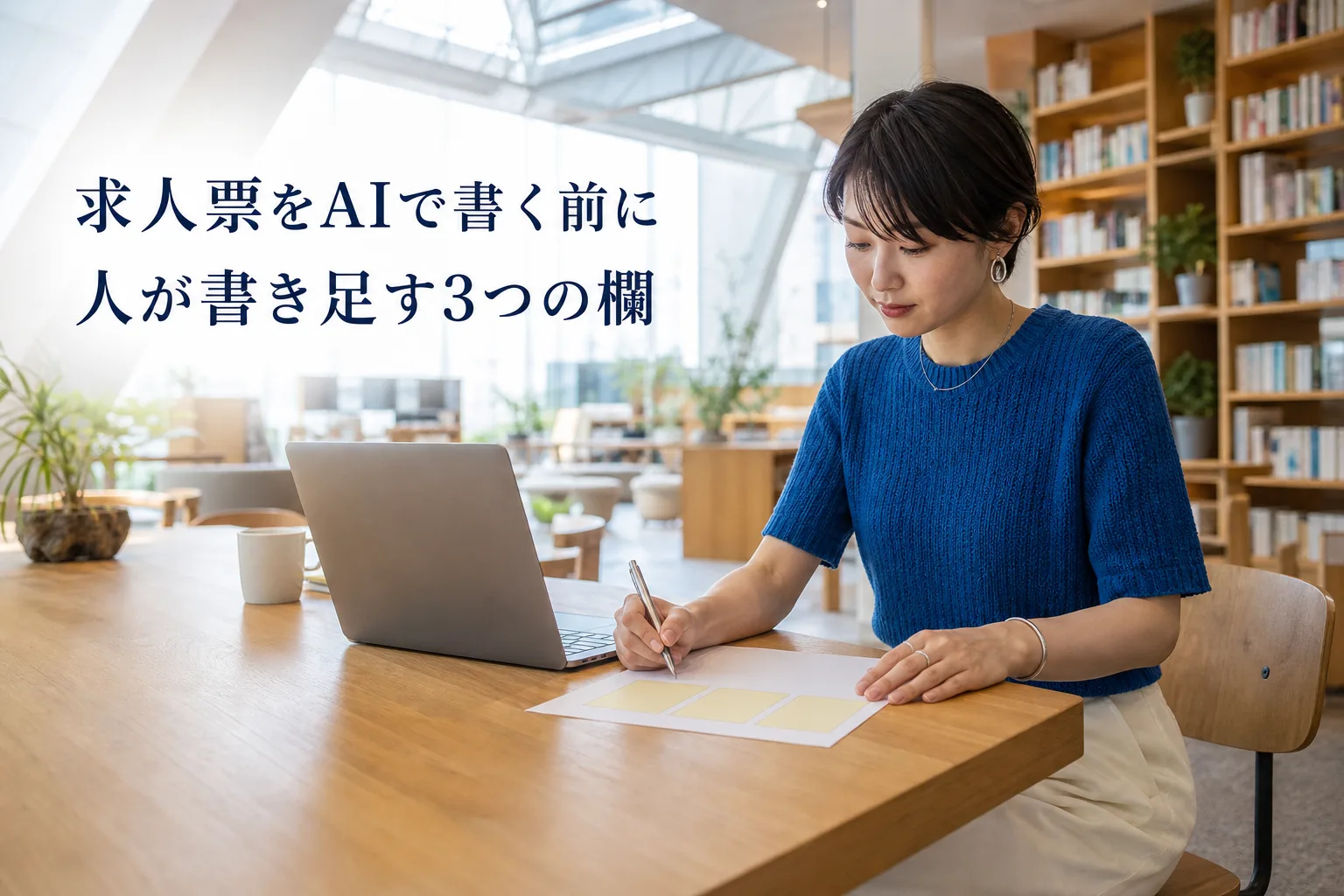 求人票をAIで書く前に──任せていい部分と、人が書き足す3つの欄