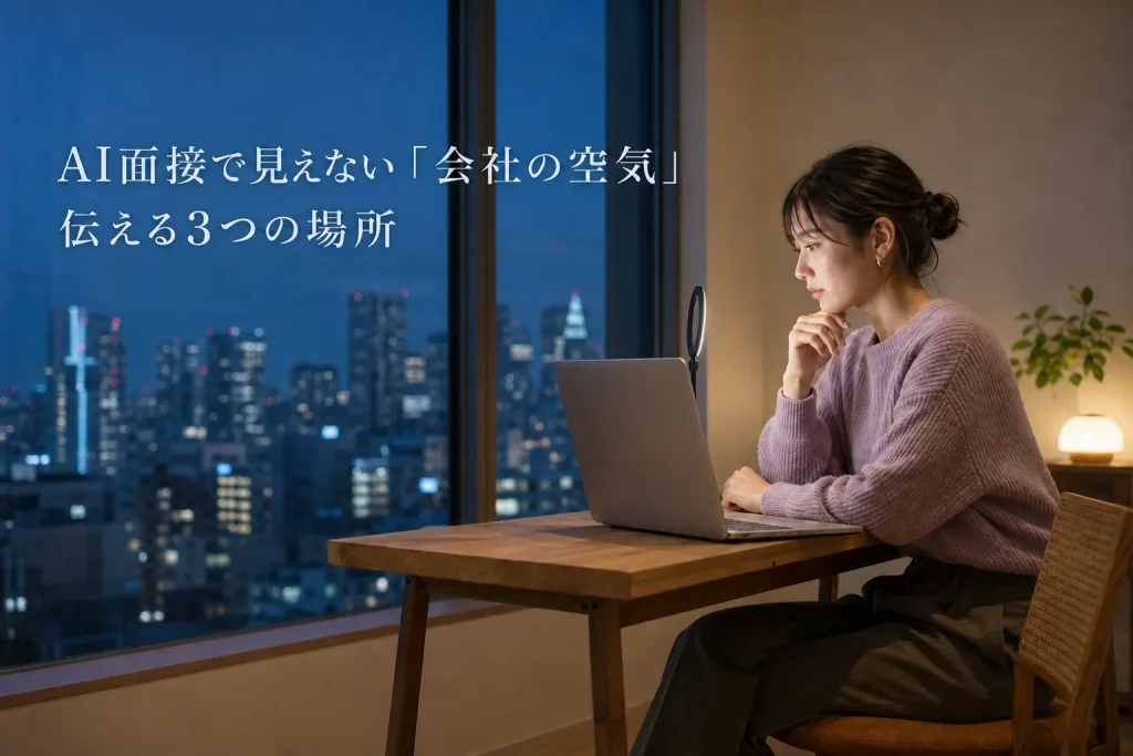 AI面接のデメリット1位は「会社の雰囲気が分からない」──伝える3つの場所