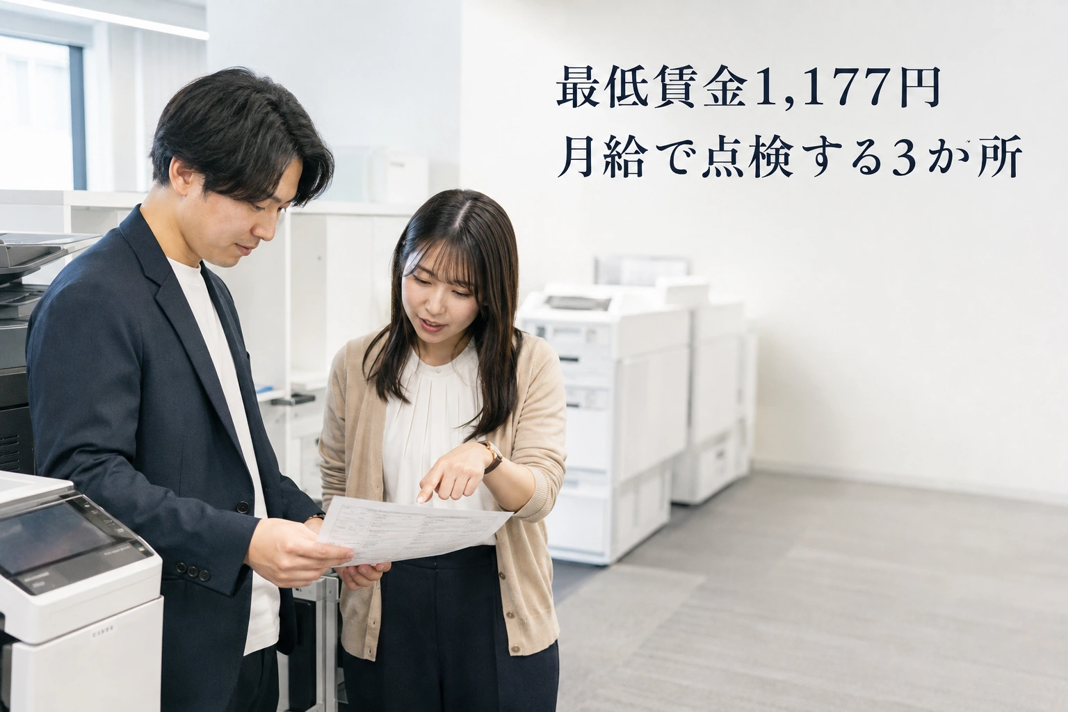 最低賃金1,177円、正社員の月給はいくら必要か──求人票で点検する3か所