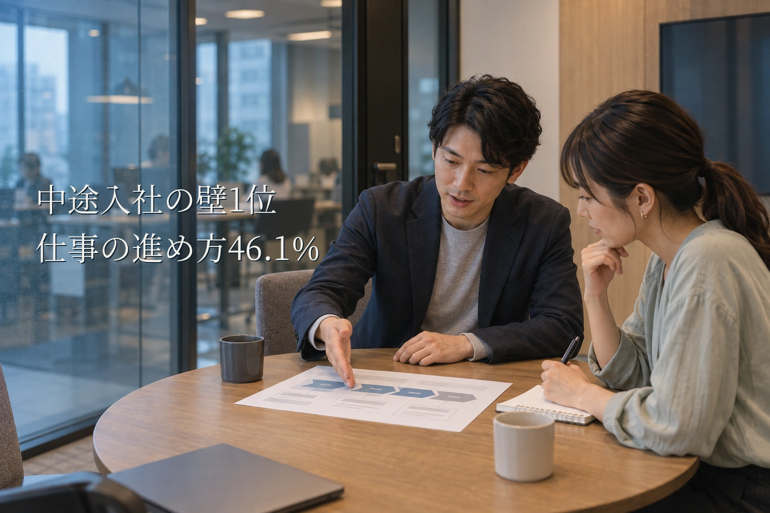 オファー面談で何を話すか──中途入社者の壁1位は仕事の進め方の違い46.1%