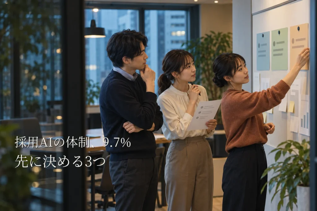 採用のAI活用、ツールより先に決める3つ──体制がそろう企業は日本で9.7%