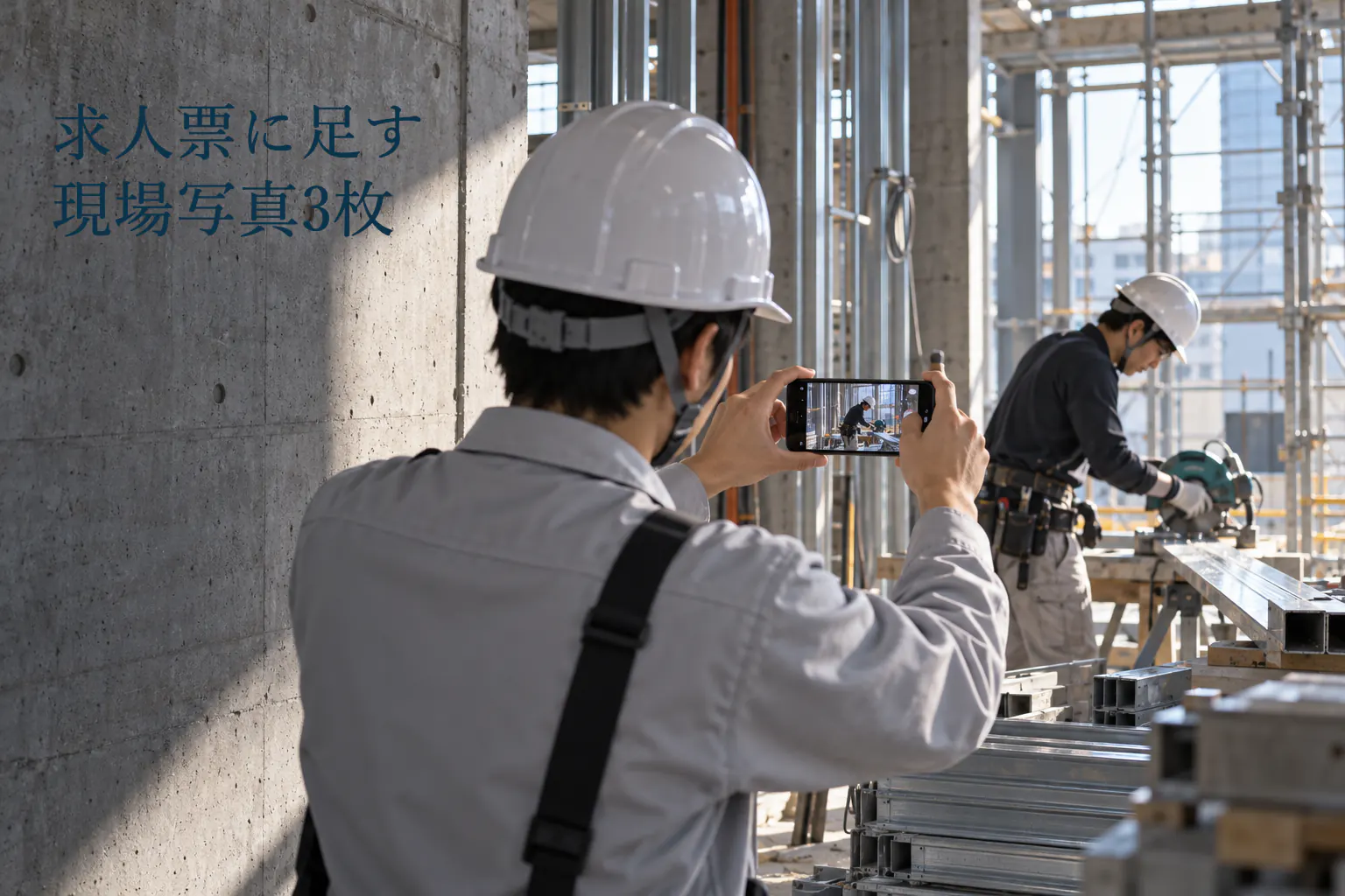 現場職の中途採用──建設業の77.4%が人手不足、求人票に足す現場写真3枚