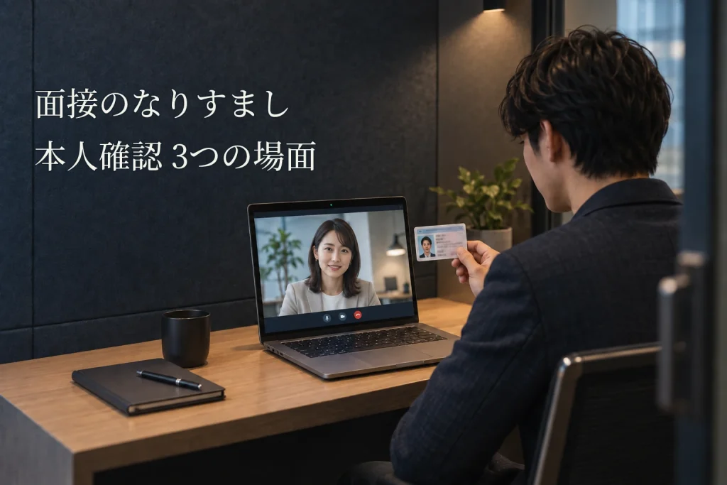 面接のなりすまし対策──オンライン面接で本人を確かめる3つの場面と案内文