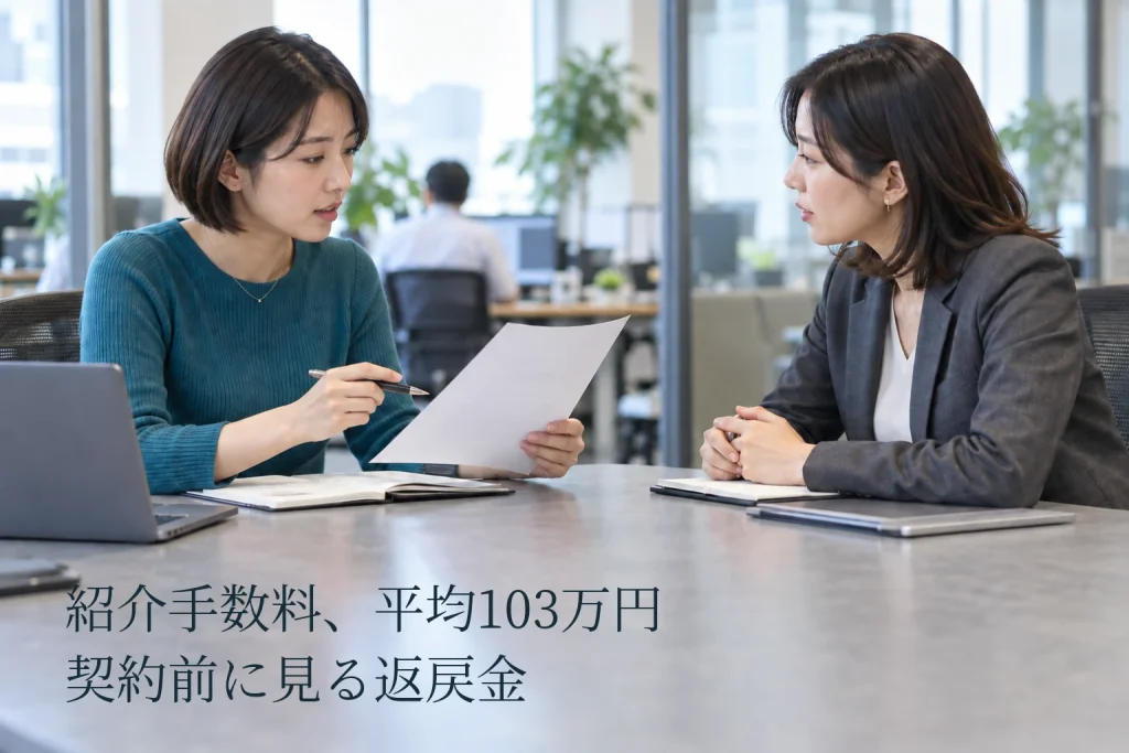 人材紹介の手数料、1件平均103万円──契約前に見る手数料表と返戻金制度