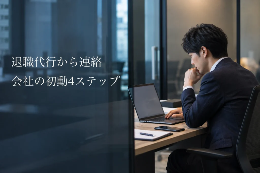 退職代行の会社側の対応──連絡が来た日の4ステップと、業者に返す1通の型