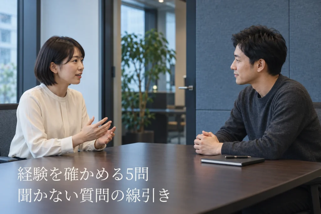 面接官の質問例──中途採用で経験を確かめる5問と、聞かない質問